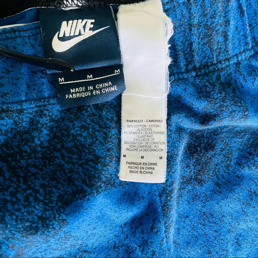 Nike Leggings size Medium Cotton Blend Blue Black